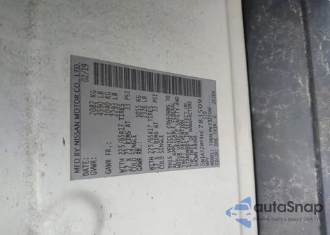 2019 Nissan Rogue S from USA, damaged, VIN 5N1AT2MT4KC783509